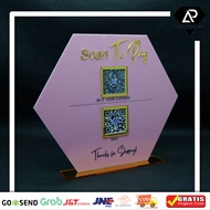 Qr Code Signage Acrylic Custom - Aesthetic Premium QR Code Scan Display