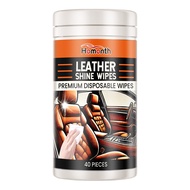 40Pcs Car Leather Wipes Conditioning Wipes Car Interior Cleaner Wipes Disposable Dashboard Console D