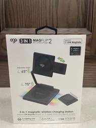 EGO MagFlip2 - 15W 三合一 MagSafe 充電座（充手機、智能手錶、耳機三合一）（可折疊）（全新）（新年必備）