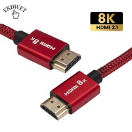 EKDWET 4K 120Hz ครับ สำหรับกล่องทีวี RTX 3080 สายอะแดปเตอร์ สายดิจิตอล 8K 60Hz ตัวแปลง HDMI สาย HDMI 2.1 อุปกรณ์เสริมคอมพิวเตอร์ สายแยก HDMI สาย HDMI