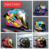 HLEM NHK R6 CORAK/ MOTIF CUBE PAKET GANTENG VENOM VISOR PNP WITH SPOILER +STIKER