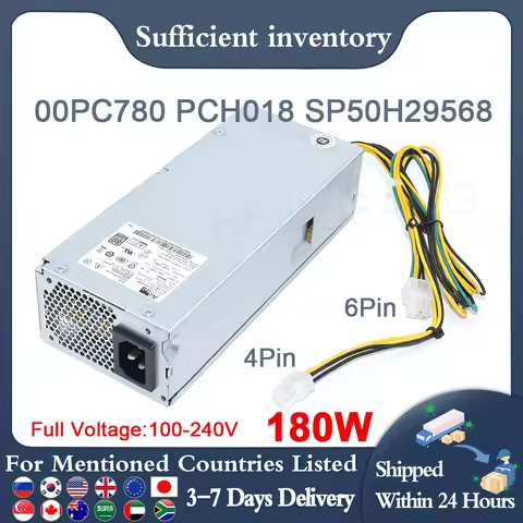New For Lenovo 510S 700 280 G2 400 G4 6Pin 180W PSU PA-1181-7 PCH018 00PC780 SP50H29568 DPS-180AB-22