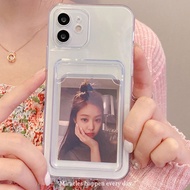 เคสมือถือแบบใส มีช่องใส่บัตร สำหรับ OPPO A1K F9 Pro A15 A15S A16 A16K A16E A17 A17K A5S A7 A12 A32 A33 A53 A53S A52 A58 A72 A54 A57 A74 A76 A77 A78 A31 A5 A9 2020 A91 A92 A93 A94 A95 A96 Reno 3 4 4F 5 5F 6 6Z 7 8 8T