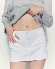 SSW DENIM SKIRT (WHITE) (BLUE) low waist (Pre-order 4-7 day)