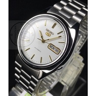 Seiko 5 Sports SNXG47K White Dial Gold Markers Automatic Gents Watch Case Width 37 mm SNXG47  SNXG47K1