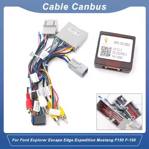Car Wiring Harness Adapter Canbus Box Android Power Cable for Ford Explorer Ecape Edge Expedition Mu