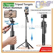 Tripod Selfi Stick L16 PRO Aluminum Alloy Automatic Pop Up with Bluetooth Remote