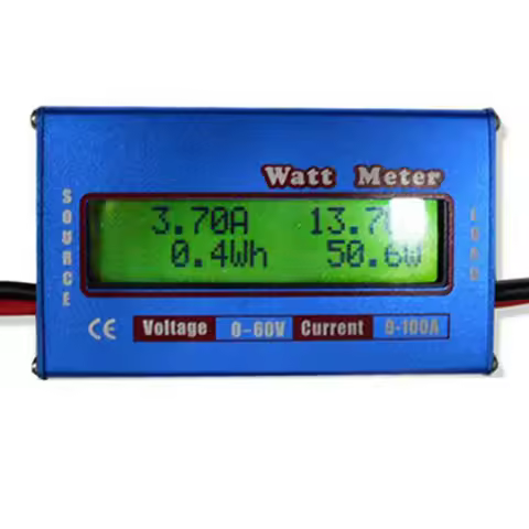 B03C-2X Digital Wattmeter Watt Meter Power Meter DC 60V 100A Balance Voltage Battery Checker