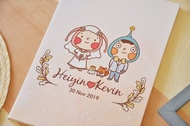 客製A4精裝粉紅結婚證書套