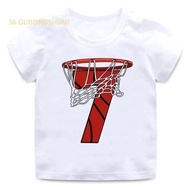 Children Tshirt Number Cartoon T Shirt Girls Tops Kids Clothes Boys T Shirts 1 2 3 4 5 6 7 Birthday 