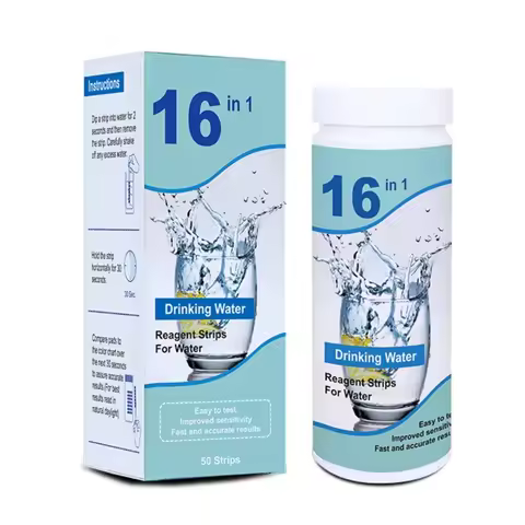 16 in 1 Drinking Water Test Kits High Sensitivity Test Strips detect-pH, Hardness, Chlorine, Iron,Co