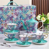 Light Luxury Moroccan High-Value Bone China Australian Flower Tea Set British Afternoon Tea Set Euro
