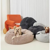 Pet Bed Round Dog Bed Cat Bed Soft Plush Dog Bed Washable Solid Color Pet Bed Sleeping Mat