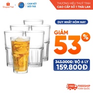 [Return Commitment if Broken] Set of 6 Ocean Centra hiball Glass Cups 420ml - Genuine