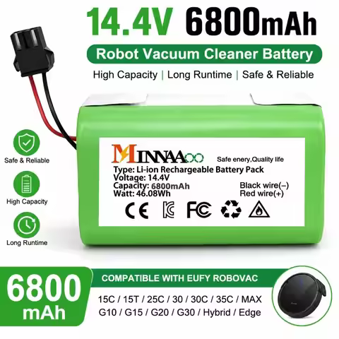 14.4V 6800mAh Li-ion Battery For Eufy RoboVac 15C 15T 25C 30C G30 Replacement Robot Vacuum Cleaner B