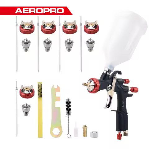 AEROPRO A610 LVLP Air Spray Gun R500 Car Painting Gun Paint Spray Gun Kit Airbrush For Car 1.3\1.4\1
