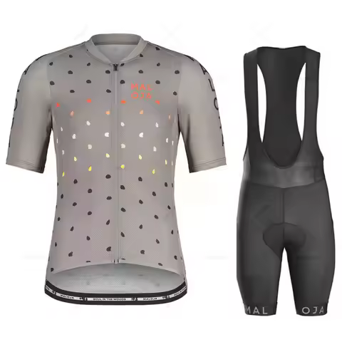 Maloja-Short Sleeve Cycling Clothing Set, Bike Clothing, Breathable Anti-UV Bicycle Wear Jersey, Sum