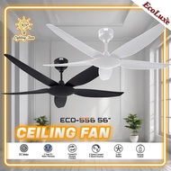 ECOLUXE 556 56" 5 BLADE 55W CEILING FAN DC MOTOR | DC MOTOR 6 SPEED REMOTE CONTROL REVERSE FORWARD F