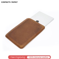 เคสใส่แล็ปท็อปหนังแท้สำหรับ MacBook Proขนาด14.2นิ้วปี2021 A2442กระเป๋าหนังเครซี่ฮอร์ส