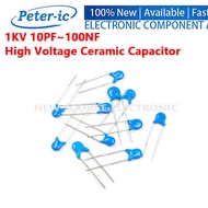 (10pcs) 1KV Capacitor 10pF 100PF 1NF 10NF 100NF 15pF 18pF 22pF 27pF 33pF 47pF 68pF 82pF 100NF 2.2NF 