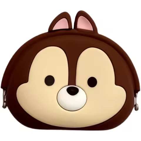 Chip Dale Silicone Card Holder Cute Coin Purse Earphone Storage Bag Key Case Children Toys
