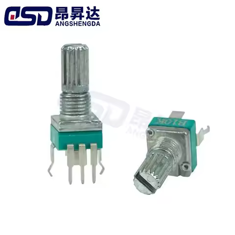 5PCS Vertical single RK097 R097 precision potentiometer with bracket, handle 15mm, no gear, 3 feet B