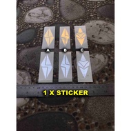 Lawsuit Split Diamond Floral Logo Sticker for Les Paul Guitar Headstock Model Greco Lp Sg Electric A