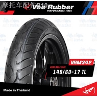 Moto Tires & Wheels140/60-17 TL Vee Rubber VRM342 140/60 - 17 TL 63P (Tubeless) Motorcycle Tires (Fo