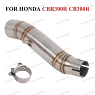 For CBR300 CB300R CB300F CBR300R 2012-2024 Motorcycle Exhaust Middle Link Pipe 51MM Connect Tail Pip