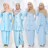 BAJU KURUNG BASIC BABY BLUE COLLECTION SIZE S TO 5XL