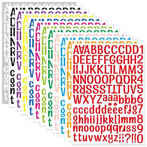 2Pcs/set 26 Colorful Letter Stickers, Alphabet Number Sticker For Mailbox,Sign Door,Business, Addres