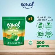 EQUAL LUO HAN GUO/MONK FRUIT 200g Pack, 100% Natural Sugar Replacement, Zero Calorie Sweetener