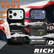 Down Jacket F1 Ferrari Racing Car Label 3D Bread Soft Shell Phone Case Suitable For IPhone17 AIR 17P