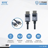 NYK DisplayPort to DisplayPort 8K 4K 2K High Speed Original Cable – Premium DP to DP Cable