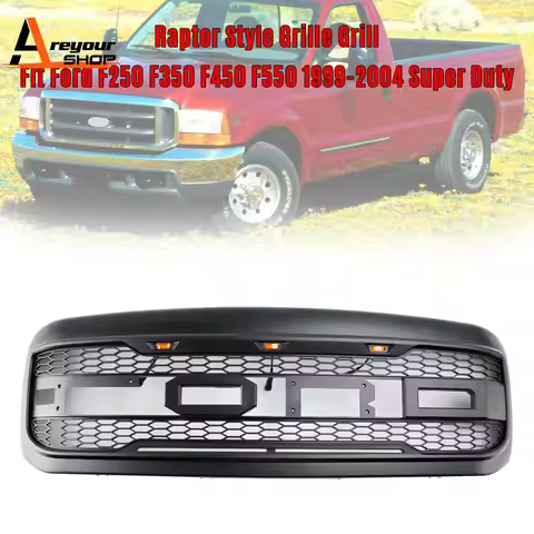 Raptor Style Grill Grille Fit for Ford F250 F350 F450 F550 1999-2004 Super Duty