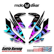 SATRIA F150 STRIPING MOTIF 3 / MOTOSTICKER / ECSTAR / SATRIA FU BARONG 2012 / STICKER / STICKER