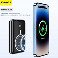 [2in1 充手錶手機] MagSafe For iWatch iPhone 磁吸無線充電寶充電器連支架 15W Magnetic Wireless Power Bank 10000mAh For  