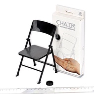 เก้าอี้พับได้ขนาด1/6พร้อมโมเดลแอชลี่ย์1แพ็คเหมาะสำหรับห้องครัว/บ้าน DIY/มินิธรรมชาติตกแต่งบ้านตุ๊กตาของเล่นผู้ใหญ่