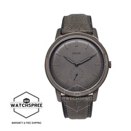 Fossil Men's The Minimalist Two-Hand Grey Leather Watch FS5445