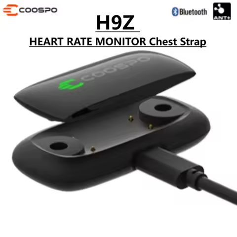 H9Z COOSPO Rechargeable Heart Rate Monitor Chest Strap Bluetooth5.0 ANT+ HR Sensor HRM IP67Waterproo