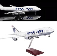 24-Hours 18” 1:150 Scale Model Jet Panam Plane B747 Model Planes Kits Display Diecast Airplane for A