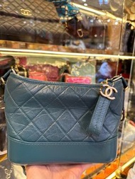 95%新 Chanel Garbrillie 藍綠色流浪包 小號 斜咩袋 Bag