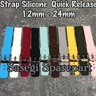 DR163 >> Quick Release Silicone Rubber Watch Strap 12mm-24mm Watch Strap