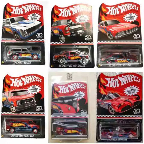 Hot Wheels 2018 Collector Edition CHEVY BEL AIR GASSER/BATMOBILE/VOLKSWAGEN Drag Truck 1/64 Diecast 