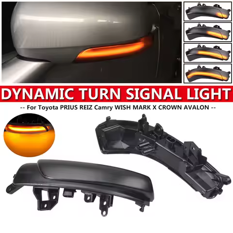 Dynamic Turn Signal Blinker LED Sequential Side Wing Mirror Indicator Light For Toyota WISH PRIUS RE