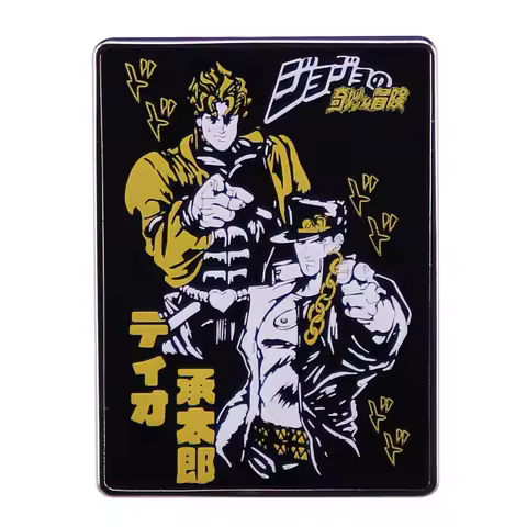 Jotaro Dio Oenamel Pin JoJos Bizarre Adventure Badge JJBA Brooch Backpack Decoration Jewelry Otaku G