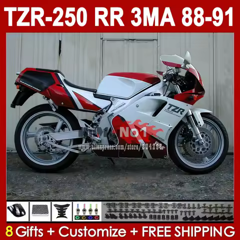 Fairings For YAMAHA 3MA TZR250 YPVS RS TZR-250 red white TZR 250 TZR250R 31JK.37 TZR250RR 88 89 90 9