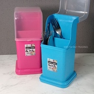 Cutlery Holder Plastic Holder with strainer Spoon Fork Storage with Cover