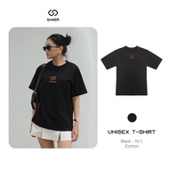 SAKER Signature Graphic Tee Unisex Basic Loose Short Sleeve T-Shirt