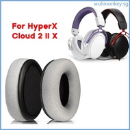 WU Headphone Earpads for HyperX Cloud 2 II X Headset Thick Sponge Cushion Earcups